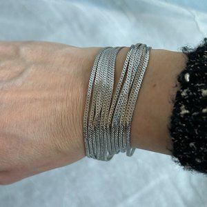 Silver Herringbone Chain Bracelet